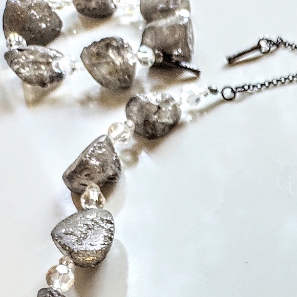 Chunky Gray Statement Necklace & Bracelet by KENNETH COLE - Picture 5 of 13